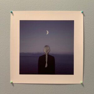 Society6 Print Wander Wonder Travel Female Looking at Ocean